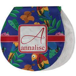 Parrots & Toucans Burp Pad - Velour w/ Name and Initial