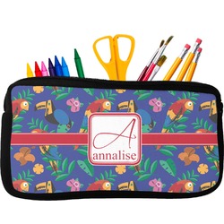 Parrots & Toucans Neoprene Pencil Case (Personalized)