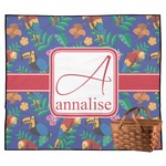 Parrots & Toucans Outdoor Picnic Blanket (Personalized)