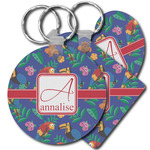 Parrots & Toucans Plastic Keychain (Personalized)