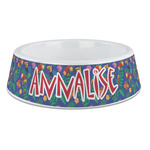 Parrots & Toucans Plastic Dog Bowl - Large (Personalized)