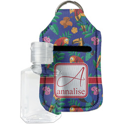 Parrots & Toucans Hand Sanitizer & Keychain Holder (Personalized)