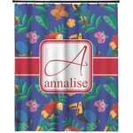 Parrots & Toucans Extra Long Shower Curtain - 70"x84" (Personalized)