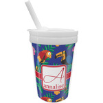 Parrots & Toucans Sippy Cup with Straw (Personalized)