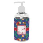 Parrots & Toucans Plastic Soap / Lotion Dispenser (8 oz - Small - White) (Personalized)