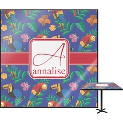 Parrots & Toucans Square Table Top - 24" (Personalized)