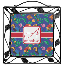 Parrots & Toucans Square Trivet (Personalized)