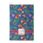 Parrots & Toucans Waffle Weave Golf Towel (Personalized)