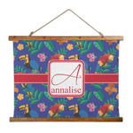 Parrots & Toucans Wall Hanging Tapestry - Wide (Personalized)