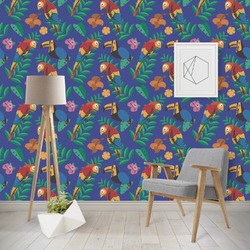Parrots & Toucans Wallpaper & Surface Covering (Water Activated - Removable)
