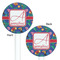 Parrots & Toucans White Plastic 5.5" Stir Stick - Double Sided - Round - Front & Back