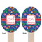 Parrots & Toucans Wooden Food Pick - Oval - Double Sided - Front & Back