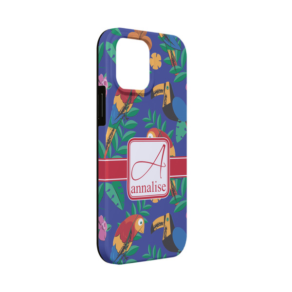 Custom Parrots & Toucans iPhone Case - Rubber Lined - iPhone 13 Mini (Personalized)