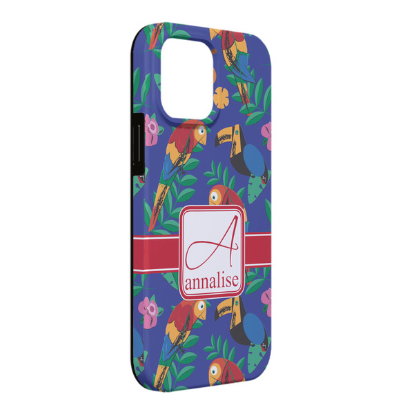 Custom Parrots & Toucans iPhone Case - Rubber Lined - iPhone 13 Pro Max (Personalized)