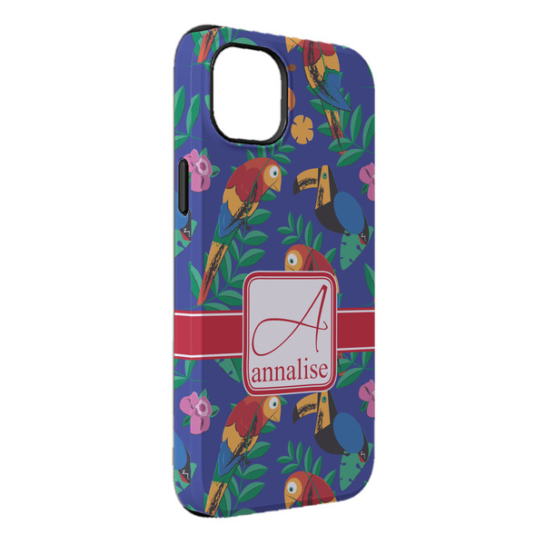 Custom Parrots & Toucans iPhone Case - Rubber Lined - iPhone 14 Pro Max (Personalized)