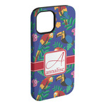 Parrots & Toucans iPhone Case - Rubber Lined - iPhone 15 Plus (Personalized)