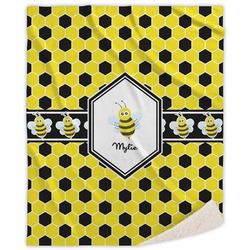 Honeycomb Sherpa Throw Blanket - 60"x80" (Personalized)
