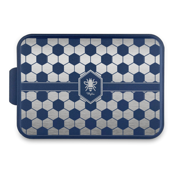 Custom Honeycomb Aluminum Baking Pan with Navy Lid (Personalized)