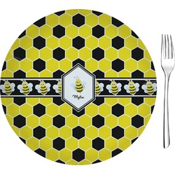 Honeycomb Glass Appetizer / Dessert Plate 8" (Personalized)