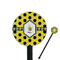 Honeycomb Black Plastic 5.5" Stir Stick - Round - Closeup