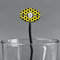 Honeycomb Black Plastic 7" Stir Stick - Oval - Main