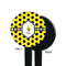 Honeycomb Black Plastic 7" Stir Stick - Single Sided - Round - Front & Back