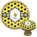 Honeycomb Cabinet Knob - Gold (Personalized)