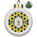 Honeycomb Ceramic Ball Ornament - Christmas Tree (Personalized)