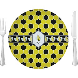Honeycomb Glass Lunch / Dinner Plate 10" (Personalized)
