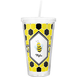 Honeycomb Double Wall Tumbler with Straw (Personalized)