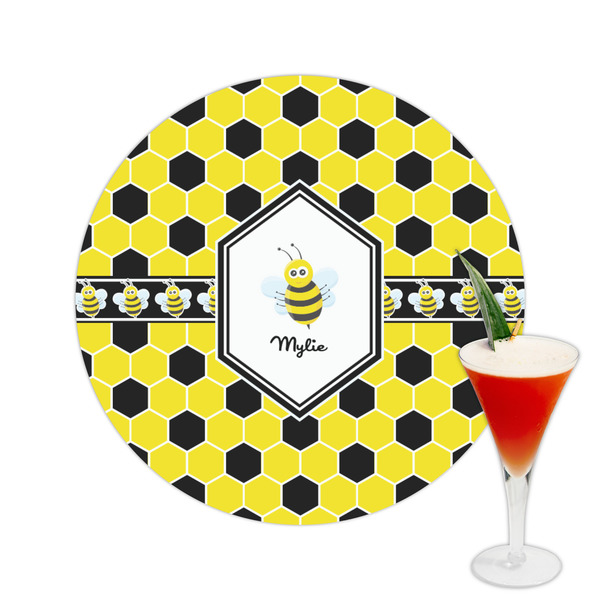 Custom Honeycomb Printed Drink Topper -  2.5" (Personalized)