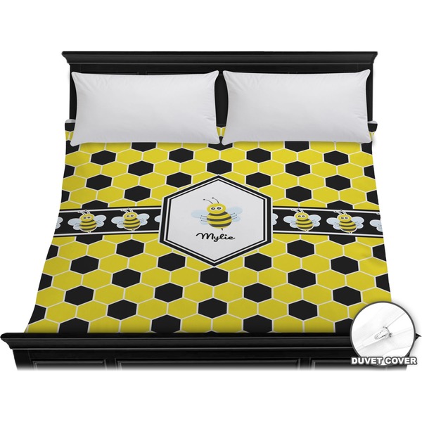 Custom Honeycomb Duvet Cover - King (Personalized)