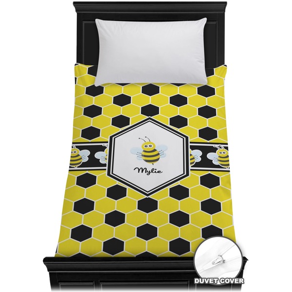 Custom Honeycomb Duvet Cover - Twin (Personalized)