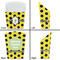 Honeycomb French Fry Favor Box - Front & Back View