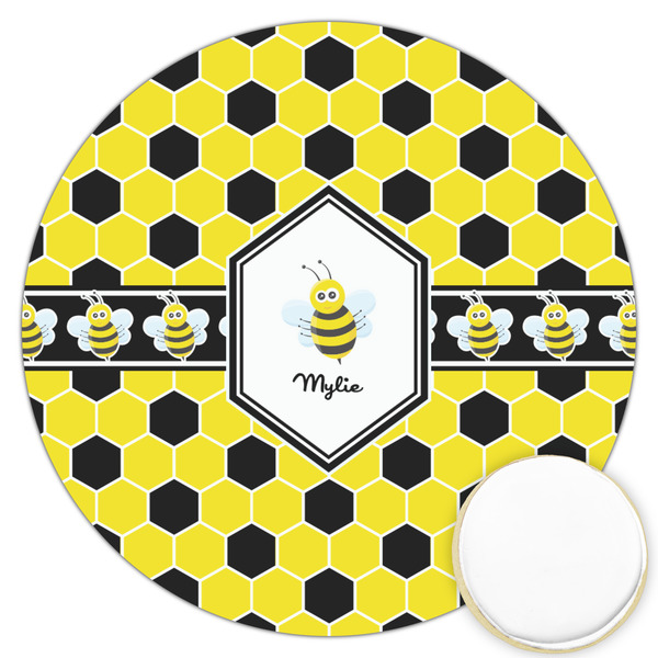 Custom Honeycomb Printed Cookie Topper - 3.25" (Personalized)