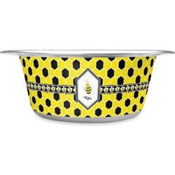 Honeycomb Stainless Steel Dog Bowl - Medium (Personalized)
