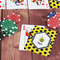 Honeycomb On Table with Poker Chips