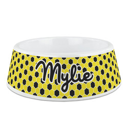 Honeycomb Plastic Dog Bowl (Personalized)