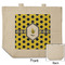 Honeycomb Reusable Cotton Grocery Bag - Front & Back View