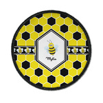 Honeycomb Iron On Round Patch w/ Name or Text