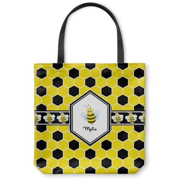Custom Honeycomb Canvas Tote Bag - Small - 13"x13" (Personalized)