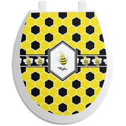 Honeycomb Toilet Seat Decal - Round (Personalized)