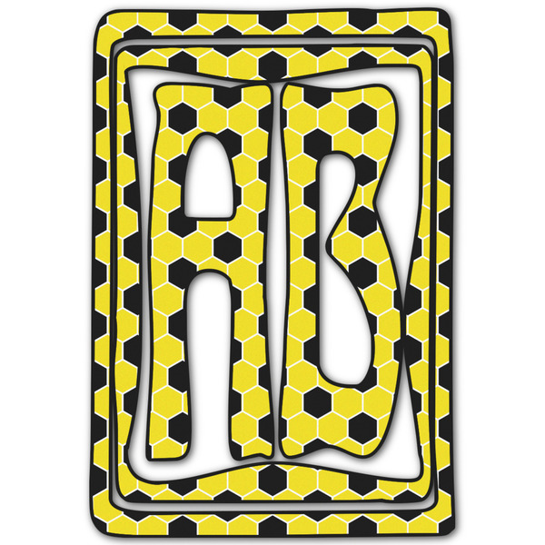 Custom Honeycomb Monogram Decal - Large (Personalized)