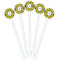 Honeycomb White Plastic 5.5" Stir Stick - Fan View