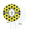 Honeycomb White Plastic 5.5" Stir Stick - Single Sided - Round - Front & Back