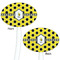 Honeycomb White Plastic 7" Stir Stick - Double Sided - Oval - Front & Back