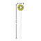 Honeycomb White Plastic 7" Stir Stick - Round - Dimensions