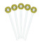 Honeycomb White Plastic 7" Stir Stick - Round - Fan View