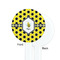 Honeycomb White Plastic 7" Stir Stick - Single Sided - Round - Front & Back