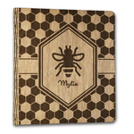 Honeycomb Wood 3-Ring Binder - 1" Letter Size (Personalized)